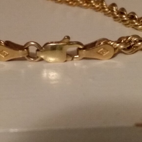 10k yellow gold rope bracelet - Picture 10 of 12